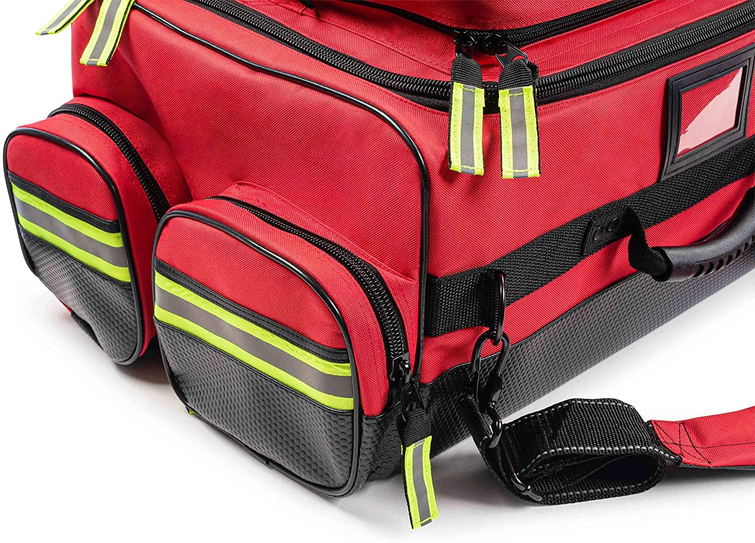 Comfortable shoulder strap of the Scherber Ultimate First Responder Trauma kit designed for ease of transport during emergencies.