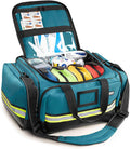 Detailed view of Scherber Premium First Responder Trauma Kit - Fully Stocked showcasing multiple pockets and compartments.