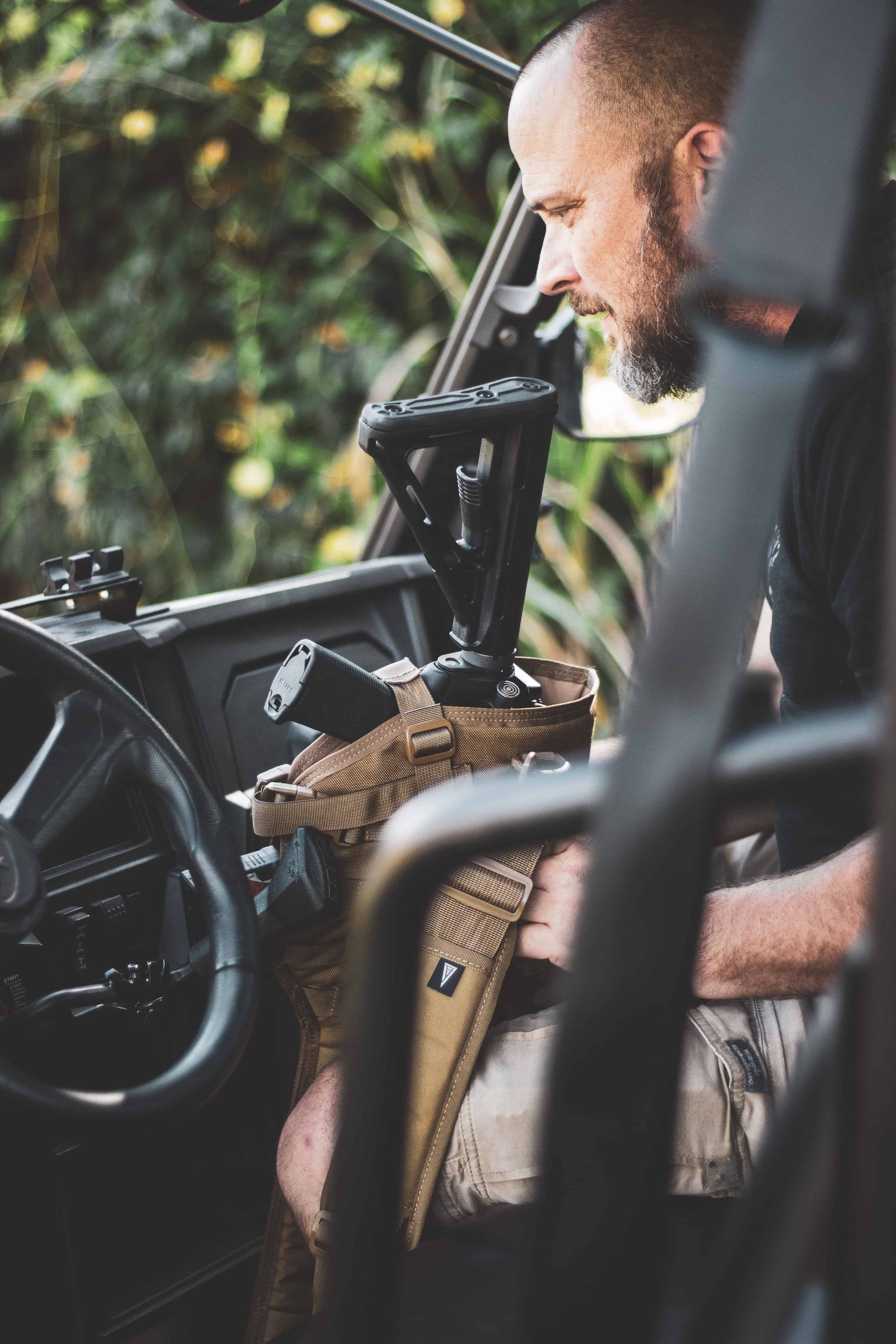 Tactical Rifle Scabbard featuring durable 1000 denier nylon construction, ideal for AR platforms.