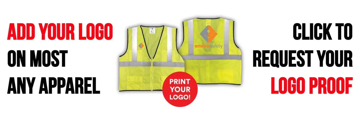 High-visibility yellow Safety Main 05TTSYZ Surveyor Vest with reflective stripes.