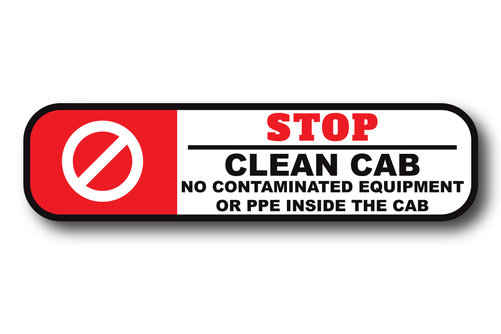 Reflective Clean Cab Decal for Emergencies
