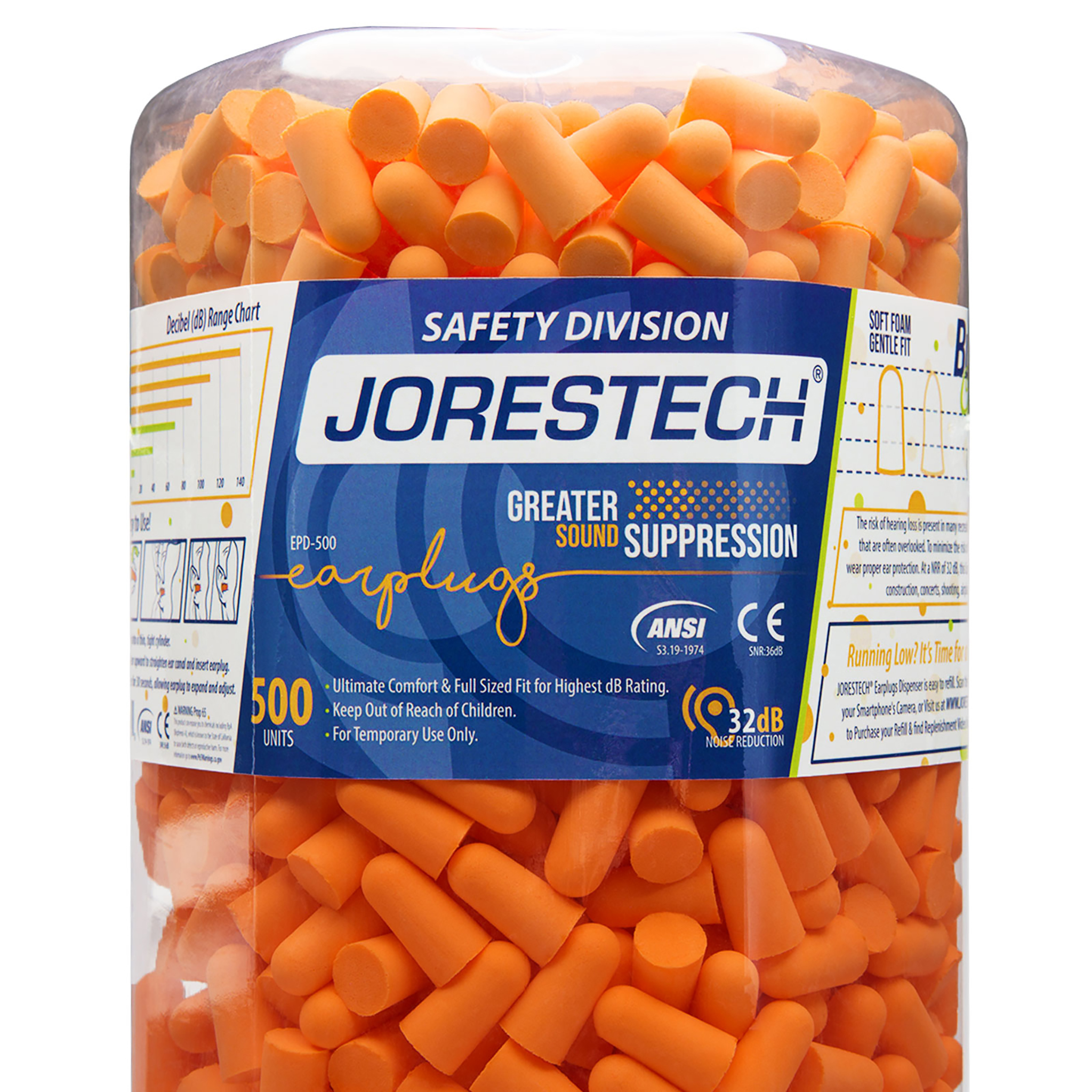 Earplug Dispenser Station with 500 Pairs