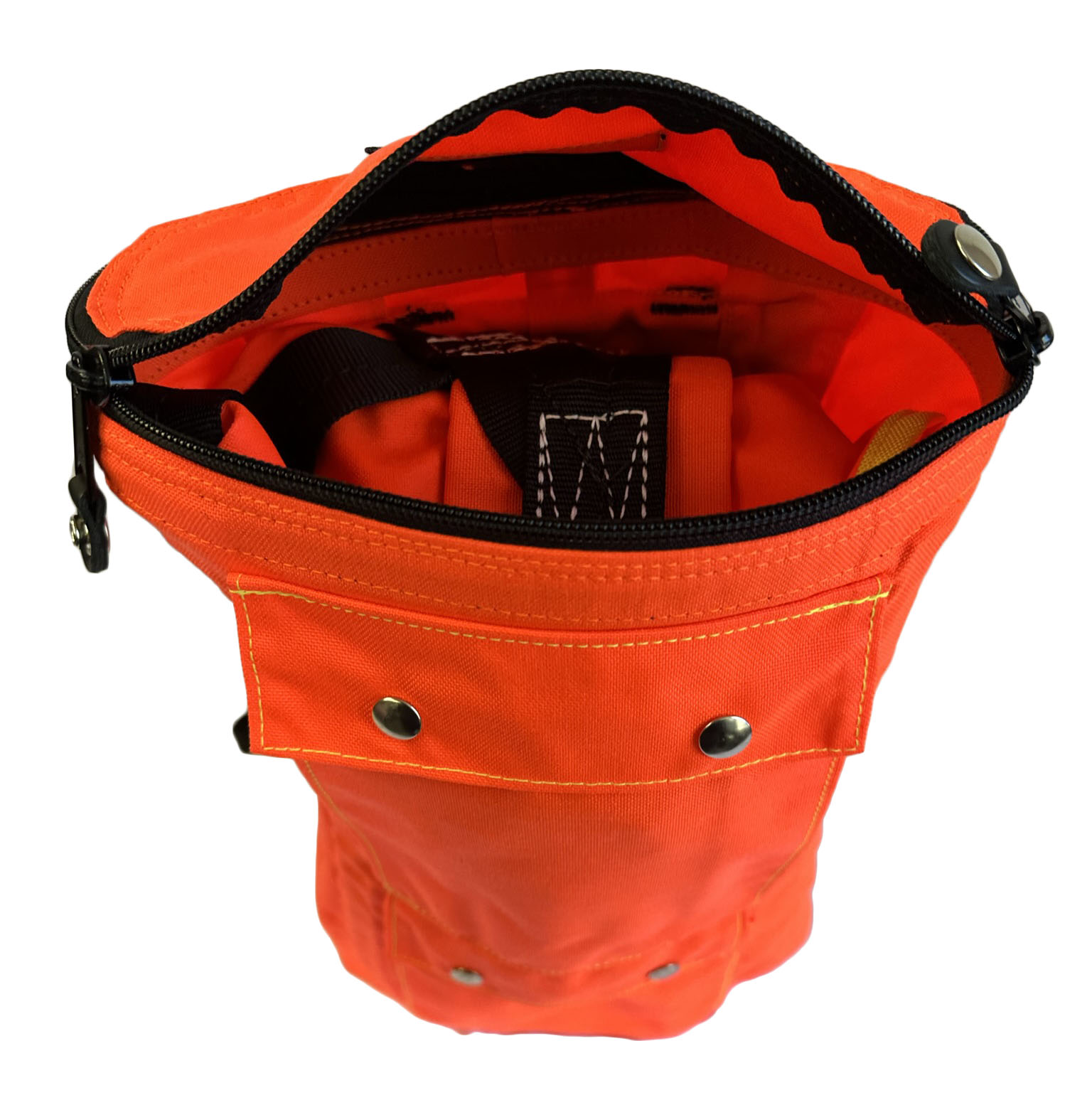 EZ DON Emergency Rescue Harness with integrated shoulder bag for essential rescue tools, showcasing its practicality and effectiveness as an emergency rescue harness.