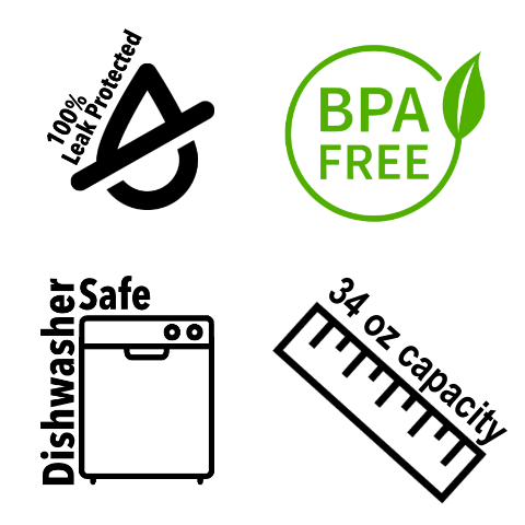 BPA-free symbol and ruler on Harambe Shaker ideal for first responders, firefighters, police