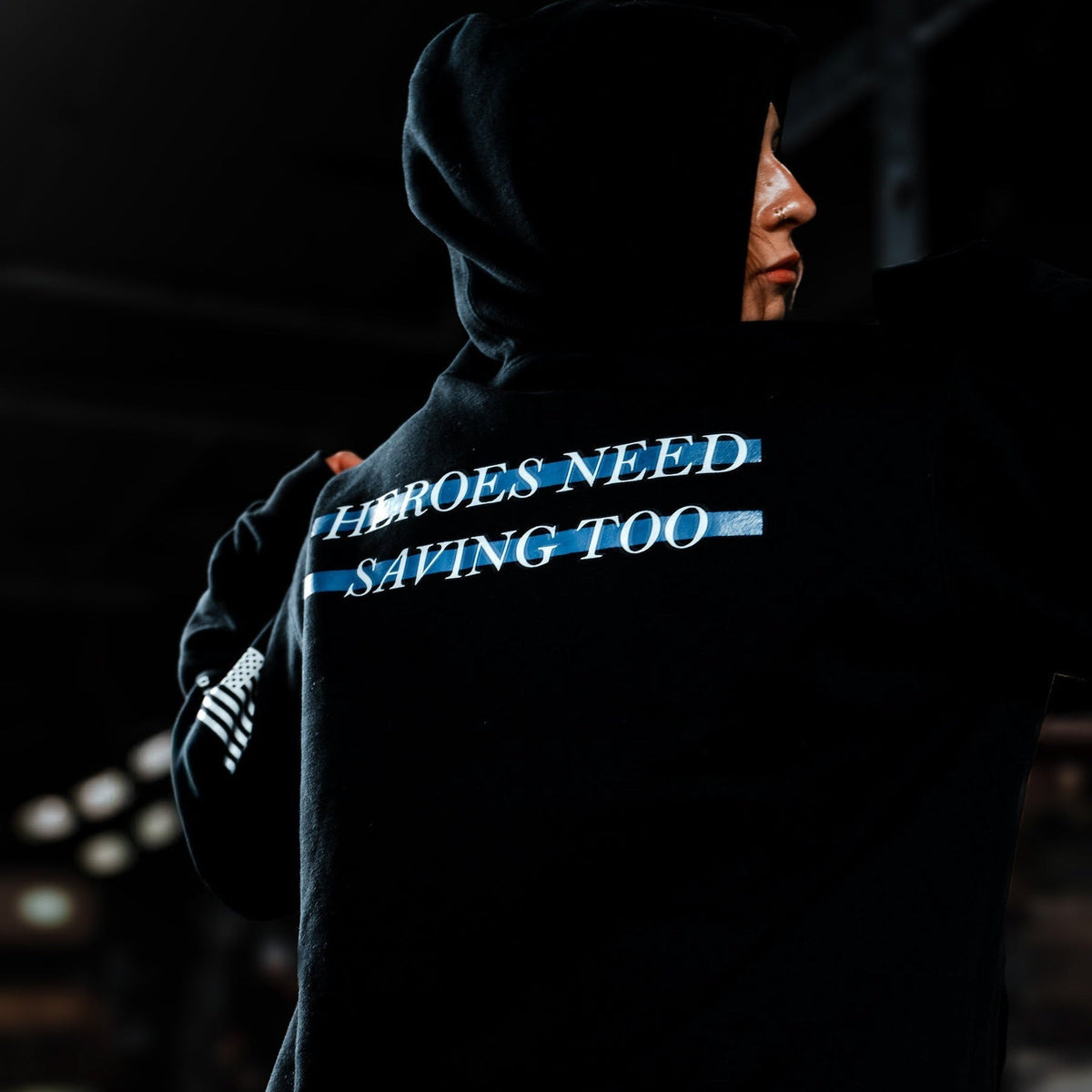 Stigma-Breaking Hoodie- Blue Line - view 4