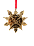 Fire Department Ornament, a beautiful 3mm gold mirrored acrylic decoration perfect for showing appreciation for firefighters.