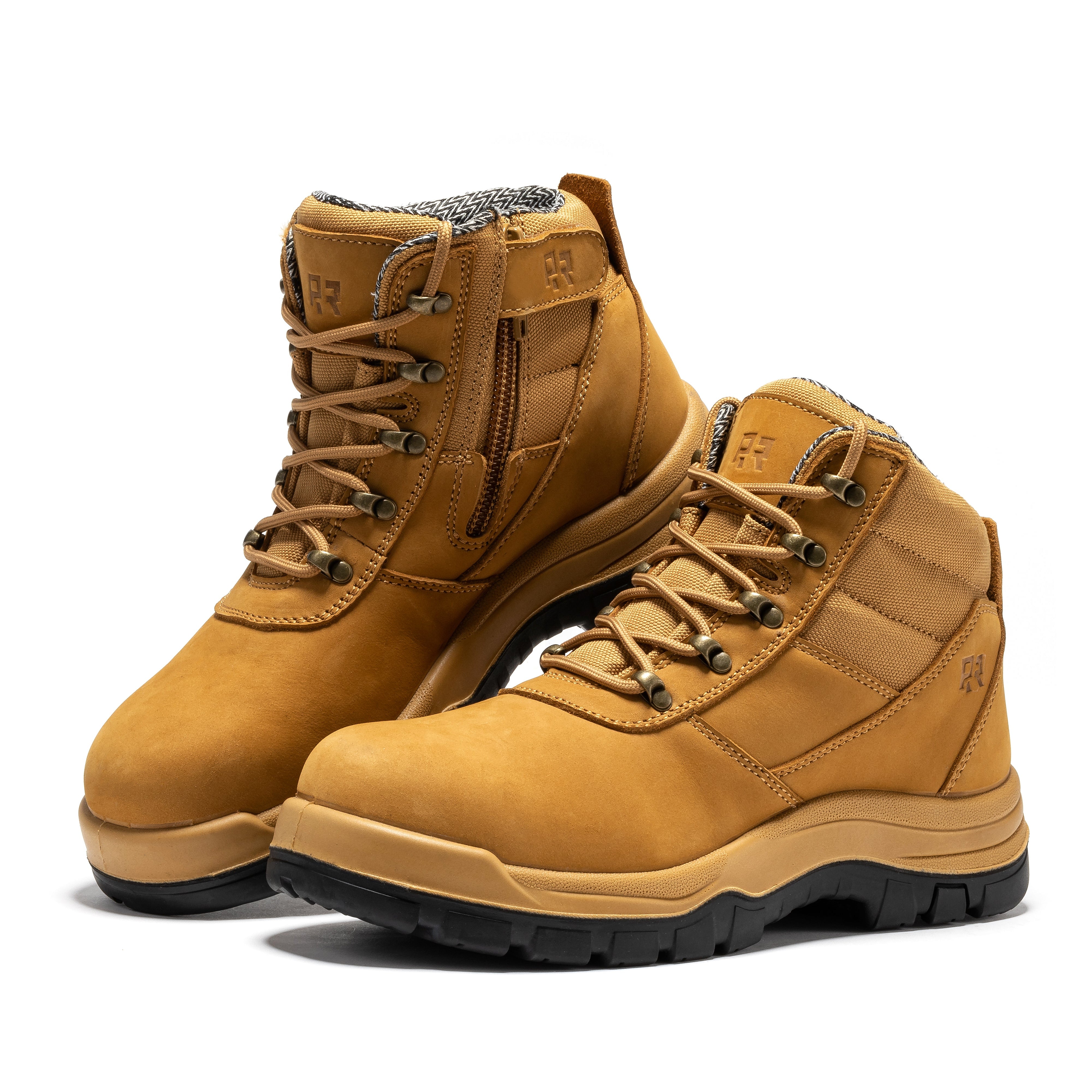ROCKROOSTER Black Zip-sided Work Boots
