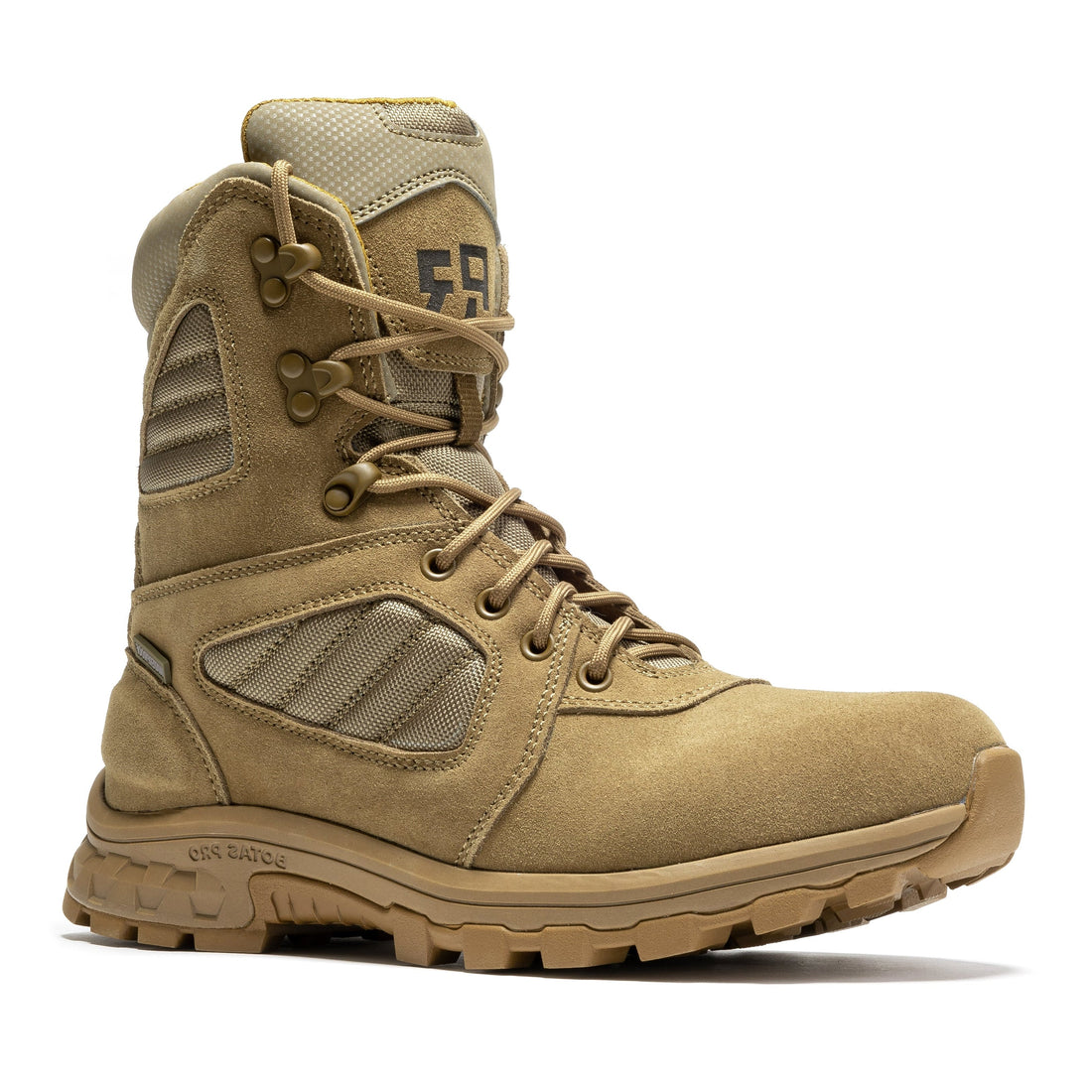 ROCKROOSTER Burano Coyote 8 inch Suede Leather Waterproof Tactical & Military Boots AB540, showcasing the durable suede leather and tactical design.