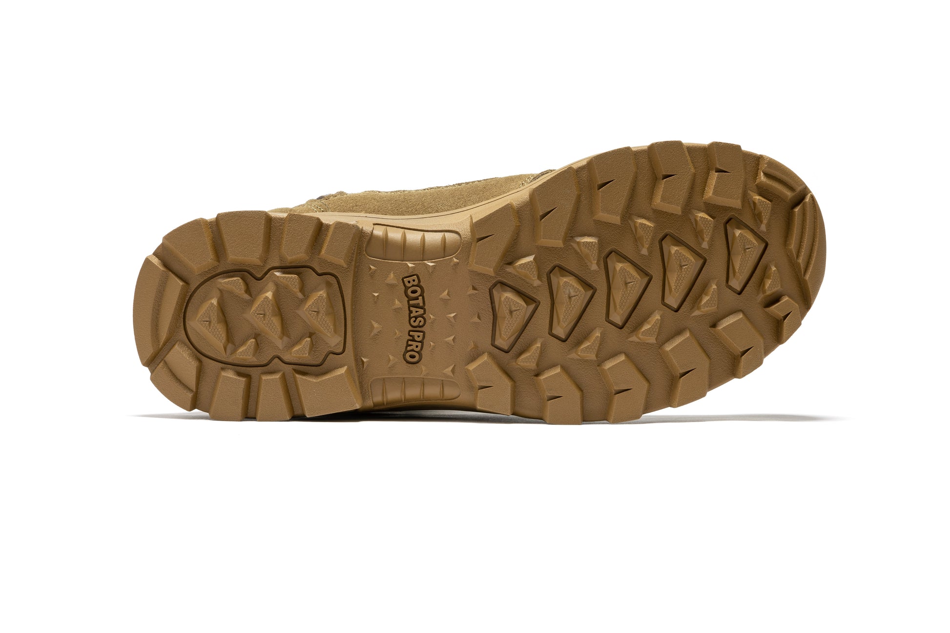 ROCKROOSTER Burano Coyote 8 inch Suede Leather Waterproof Tactical & Military Boots AB540 showcasing a side view with high-quality suede and durable rubber outsole.