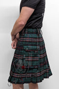 Standard Scottish National Tartan Utility Kilt showcasing stylish cargo pockets and adjustable straps, perfect for a rugged yet fashionable look.