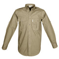 Back view of the Trail Shirt for Men - L/Sleeve, demonstrating functionality as an outdoor safari shirt for men.