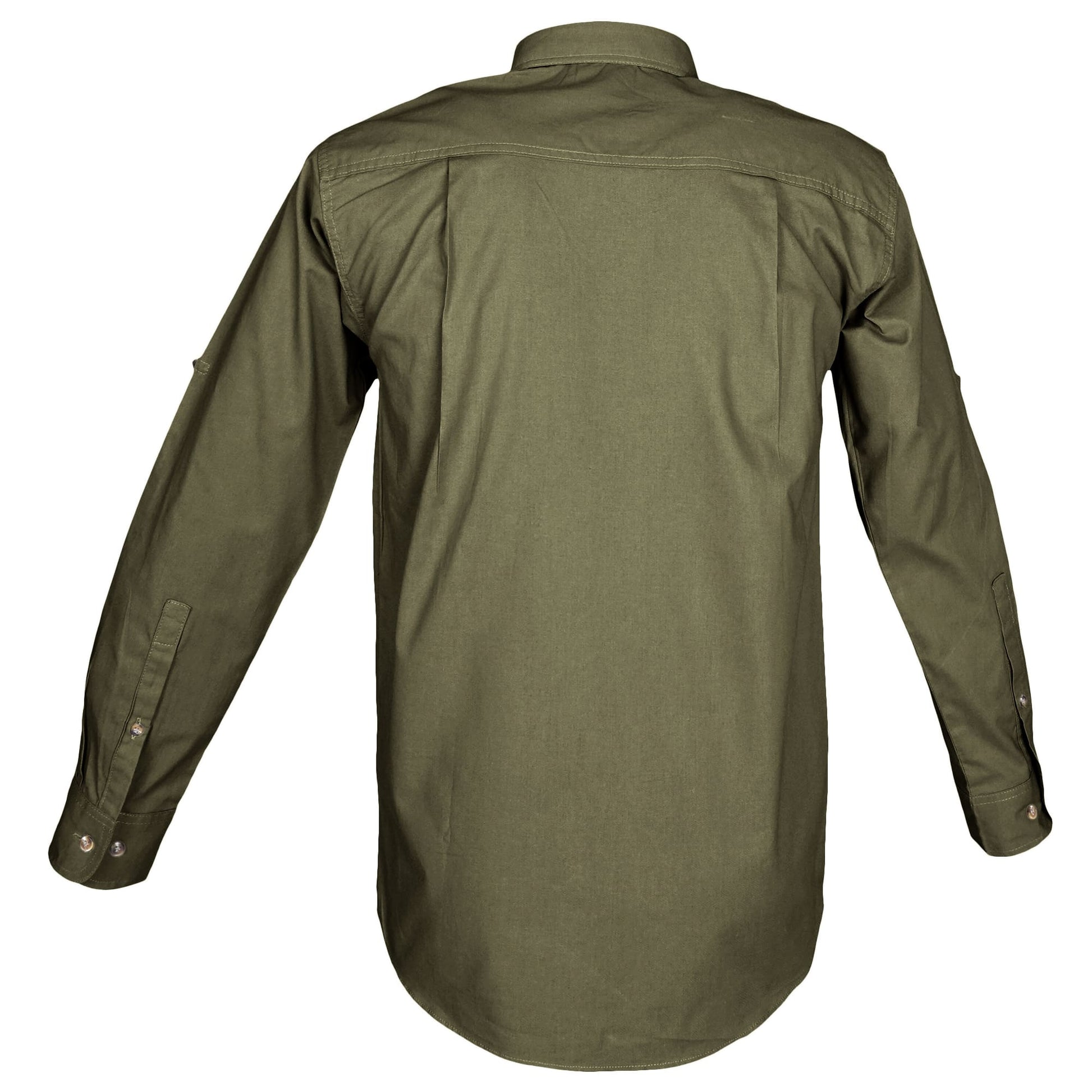 Close-up of the Trail Shirt for Men - L/Sleeve featuring pockets, perfect as an outdoor safari shirt for men.
