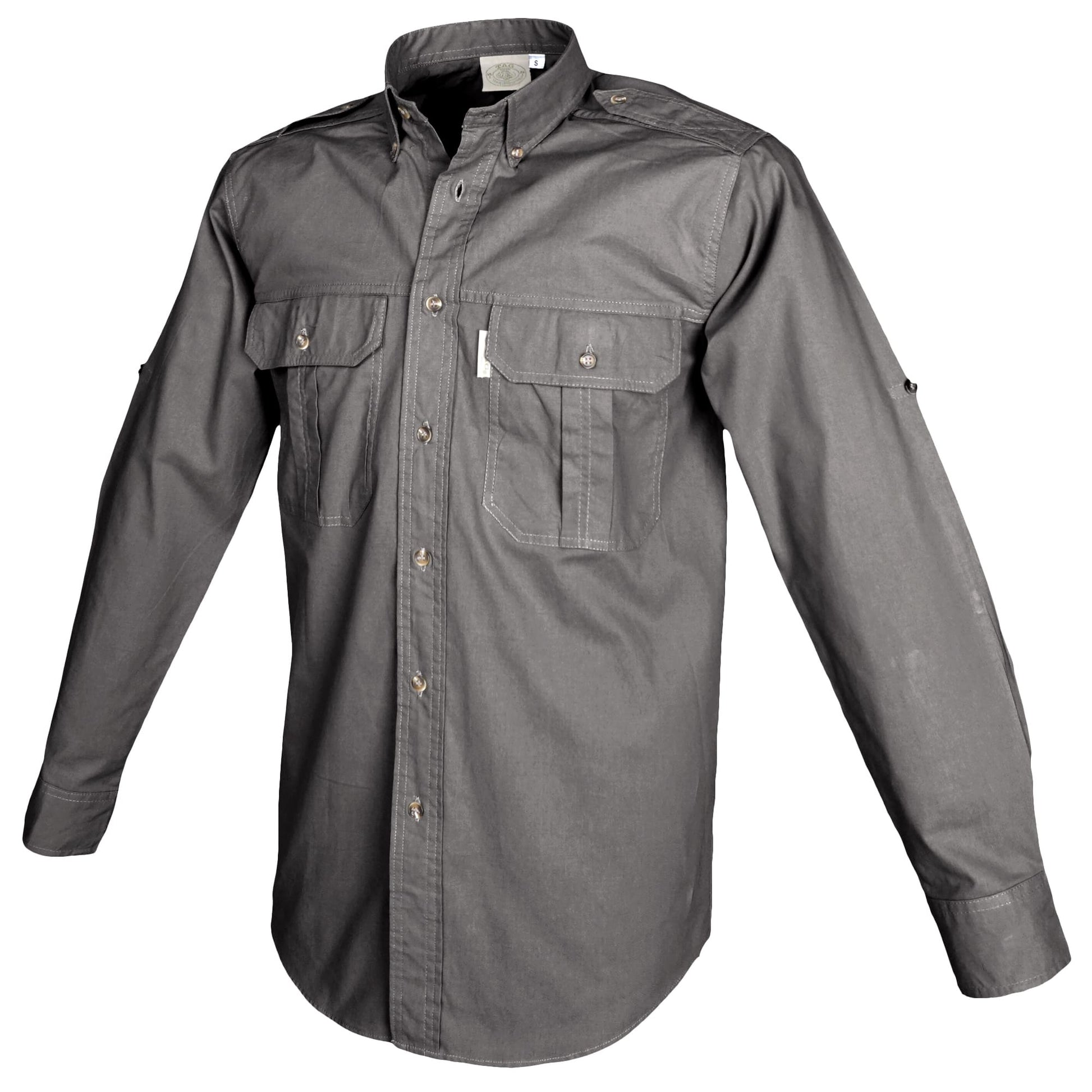 Trail Shirt for Men - L/Sleeve shown in a nature backdrop, embodying adventure as an outdoor safari shirt for men.