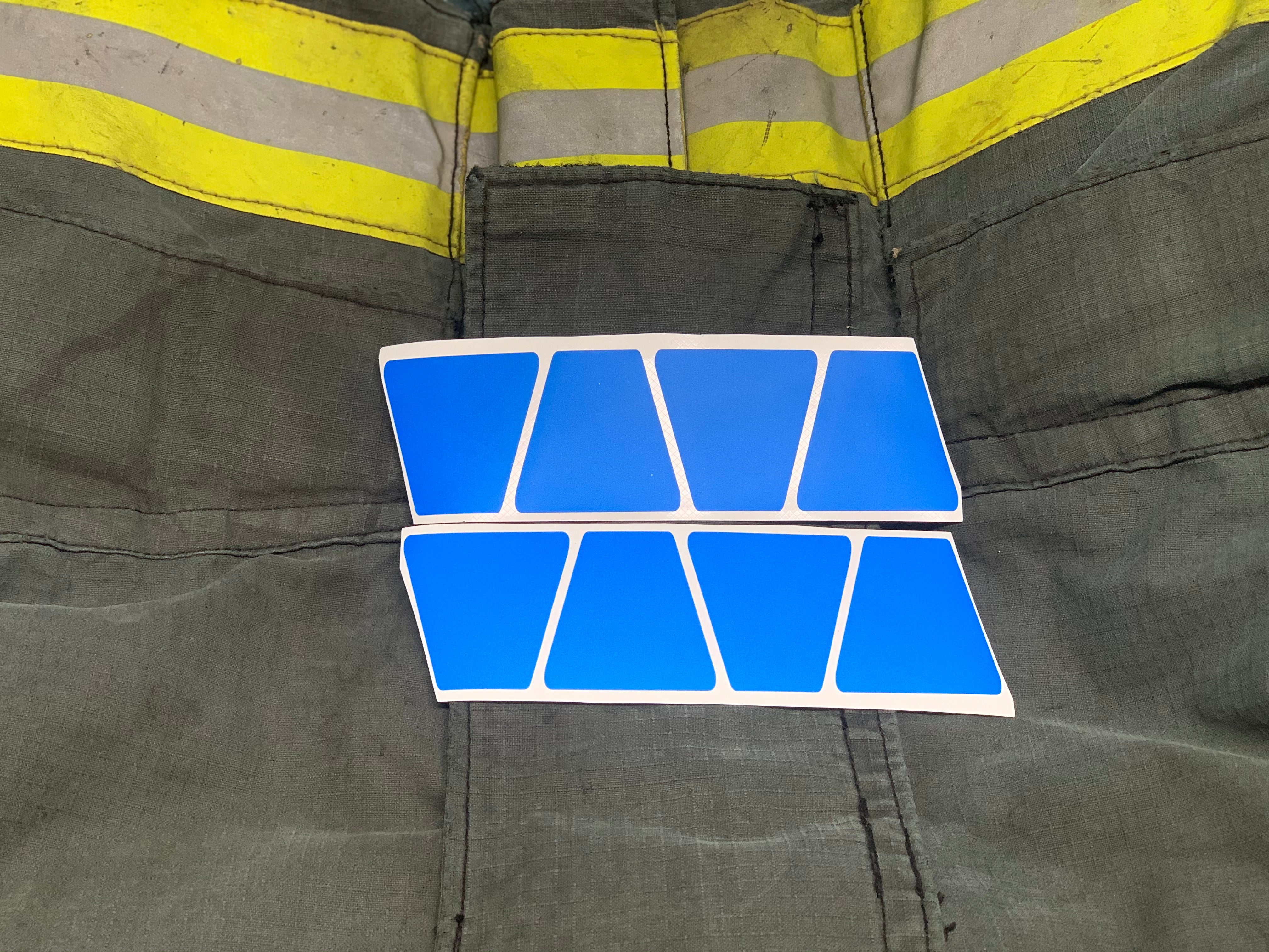 Matte Blue Reflective Helmet - 8 Pack