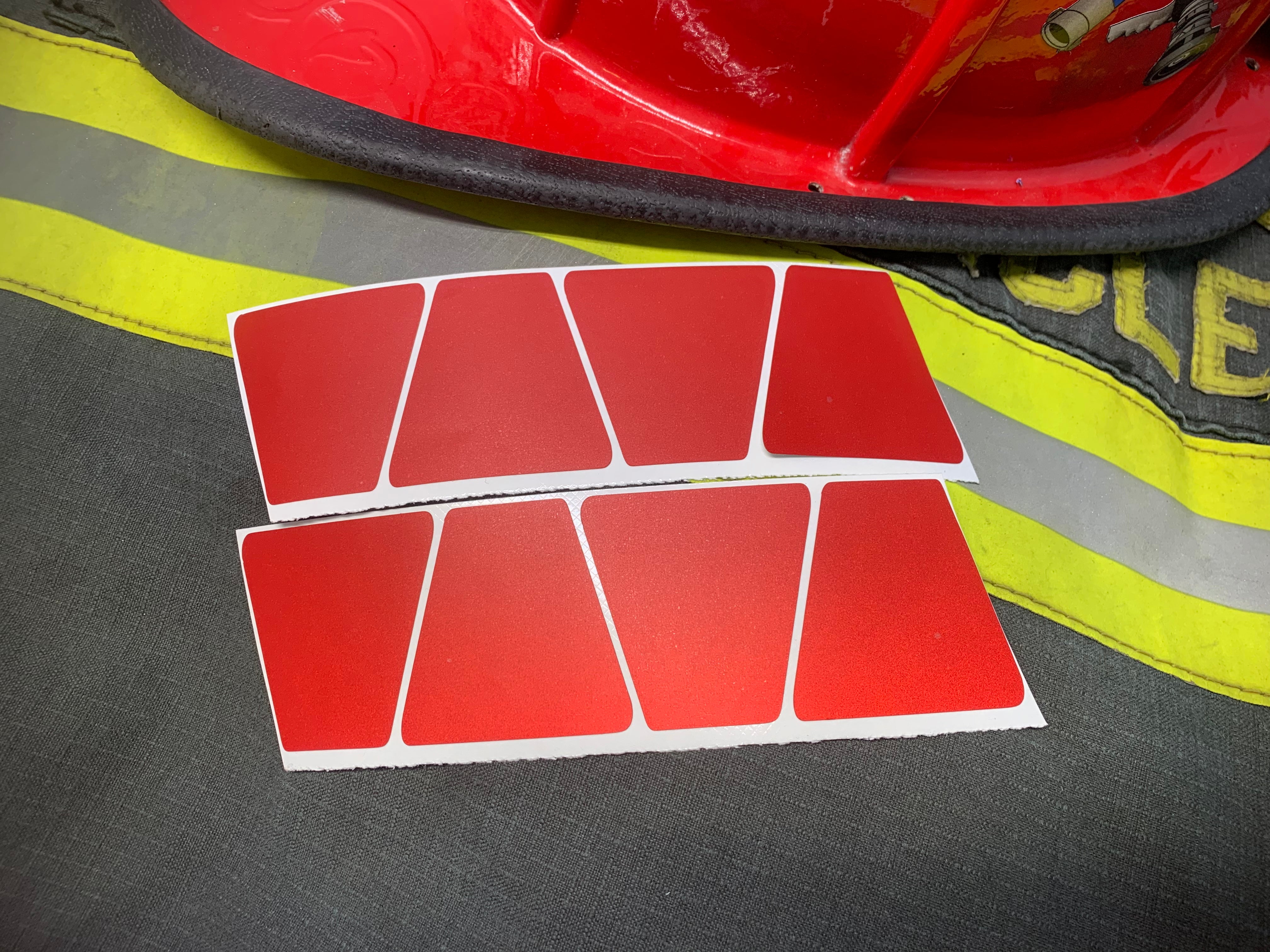 Matte Red Reflective Helmet 8 Pack