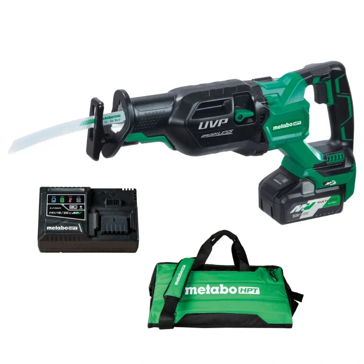 Metabo HPT CR36DAM 36V cordless brushless reciprocating saw kit with battery and rapid charger