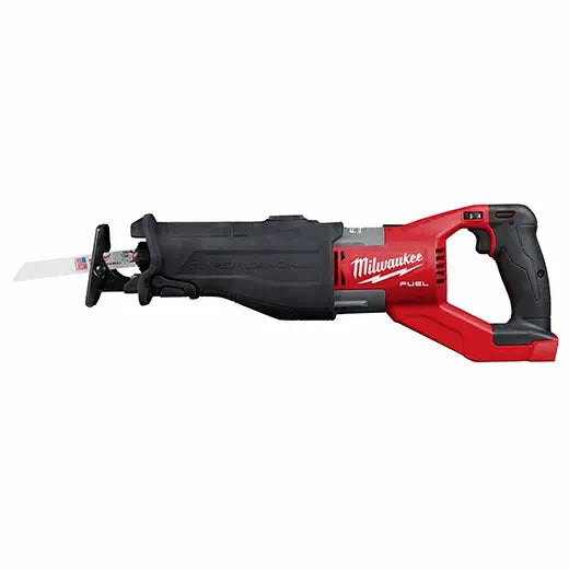 Milwaukee 2722-20 M18 FUEL SUPER SAWZALL Reciprocating Saw showcasing its sleek design and powerful features for efficient cutting.