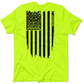 Molon Labe Ghost Flag - Safety Yellow T-Shirt