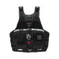 Black and gray life vest with NRS branding on a white background