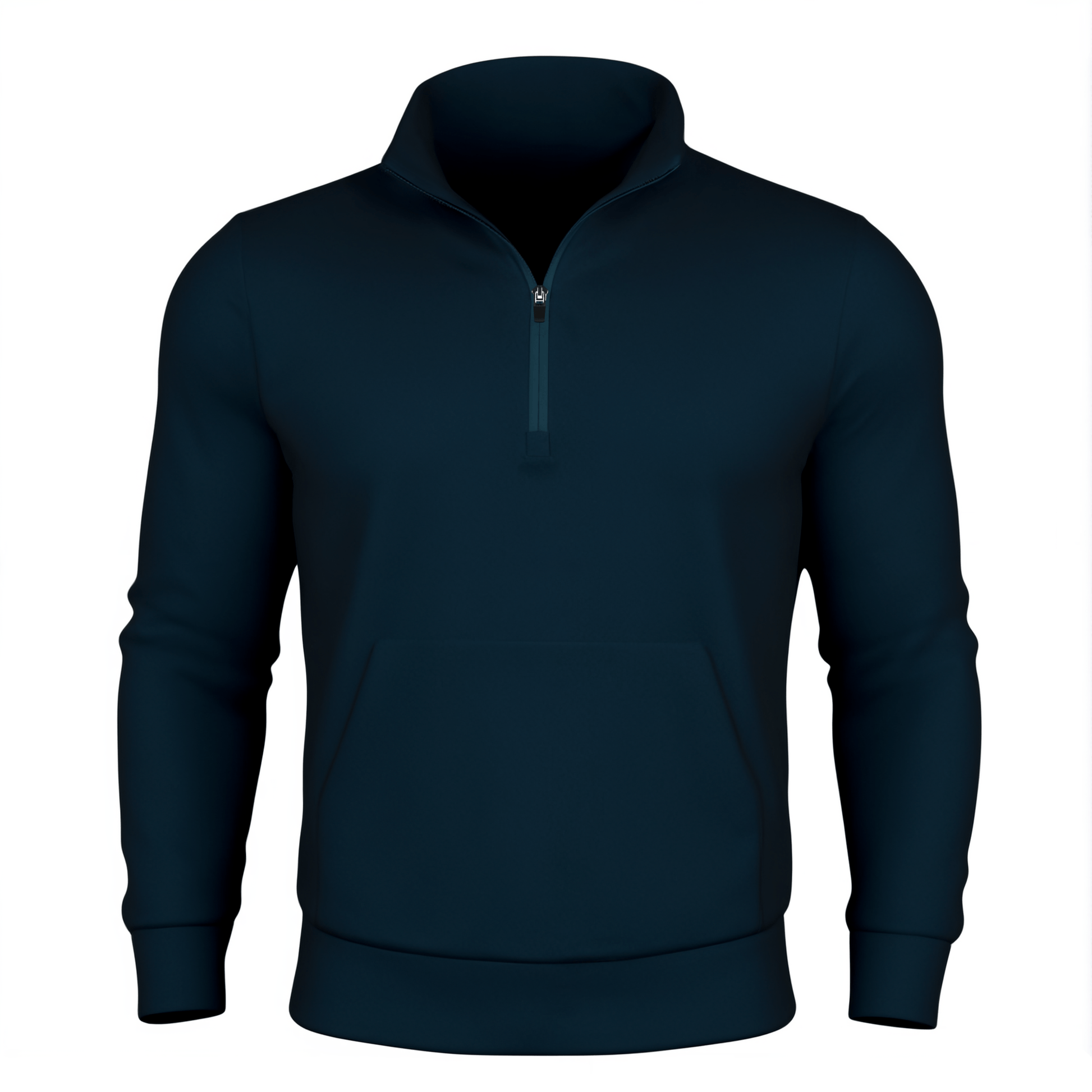 Durable Quarter Zip model demonstrating concealment for concealed carry apparel.
