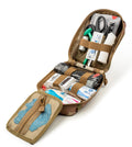 Close-up of the Scherber Premium IFAK Kit Trauma Pack showcasing high-quality gear for EMT medics and military usage.