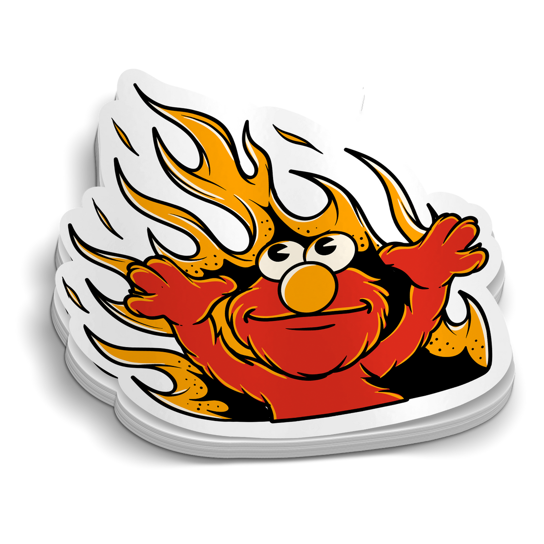 Durable Elmo Fire firefighter stickers for personalizing gear like helmets and laptops.