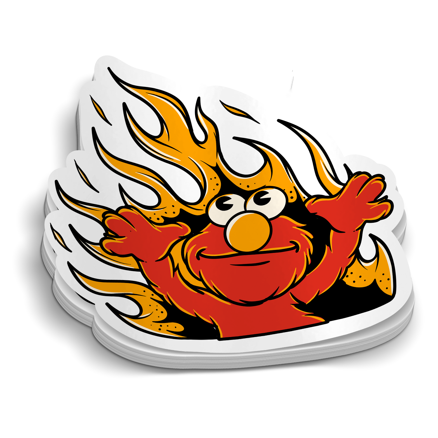 Durable Elmo Fire firefighter stickers for personalizing gear like helmets and laptops.