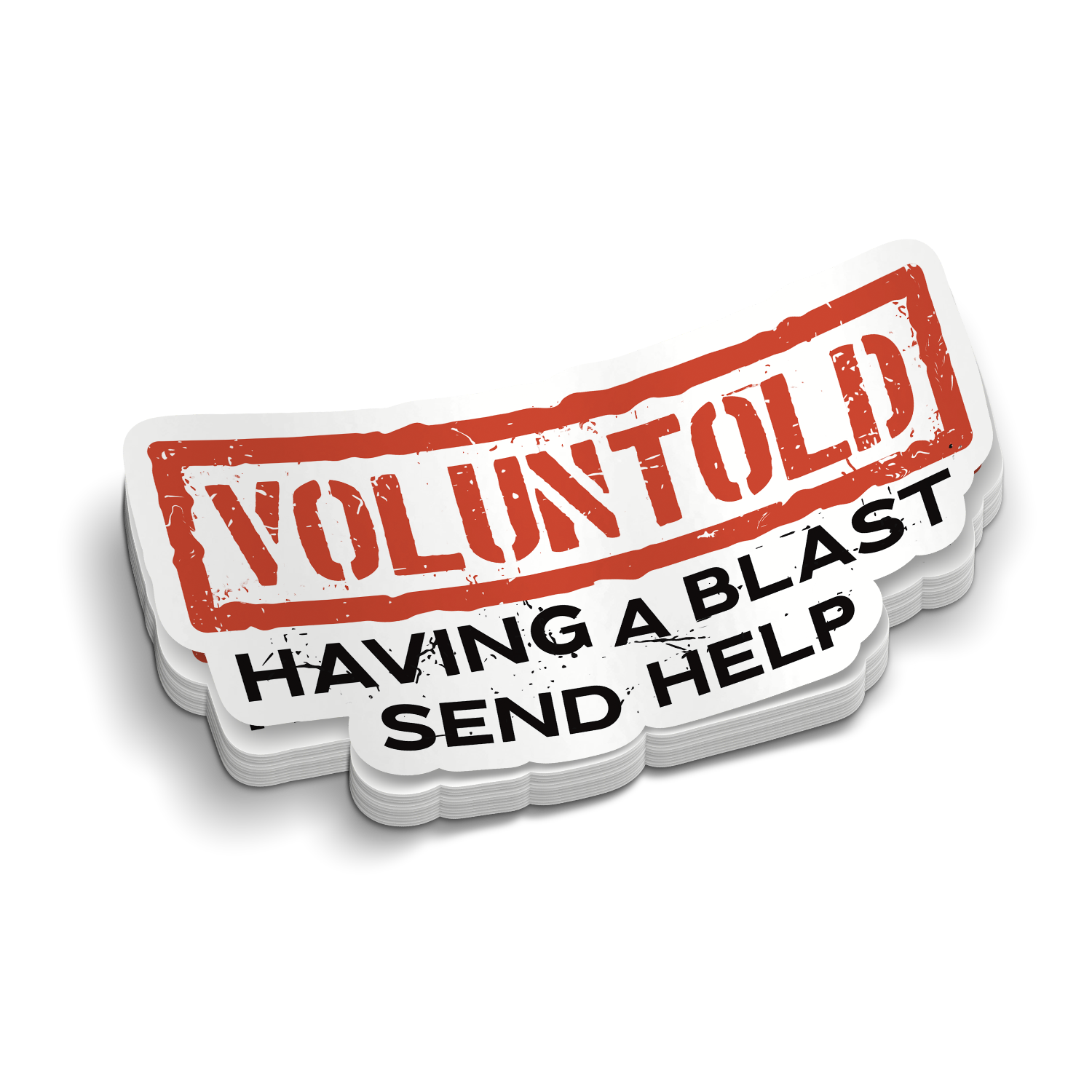 Voluntold Military Humor Stickers