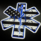 STAR OF LIFE American Flag w Rod of Asclepius - Decal Chief Miller Apparel