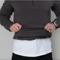 Durable Quarter Zip fabric texture, showcasing its durability in concealed carry apparel.