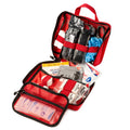 Scherber Vehicle IFAK Emergency Trauma Kit showing the essential 25+ medical supplies for on-the-go injuries.