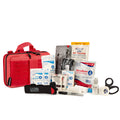 Scherber Vehicle IFAK Emergency Trauma Kit displayed with medical supplies for quick access during emergencies.