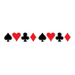 PLAYING CARD SUIT REFLECTIVE HELMET DECAL 8 PACK