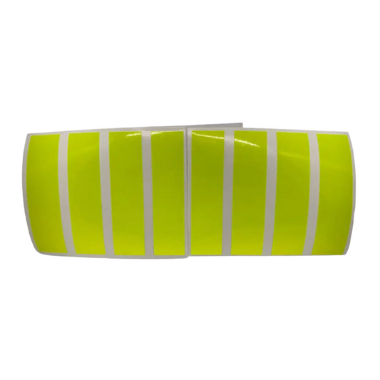 RETRO FLUORESCENT YELLOW REFLECTIVE HELMET BAR 8 PACK