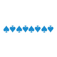 BLUE REFLECTIVE ACE OF SPADE HELMET DECAL 8 PACK