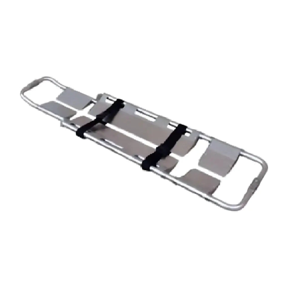 LINE2design Emergency Medical Scoop Stretcher, Adjustable Length with Two Black Safety Straps
