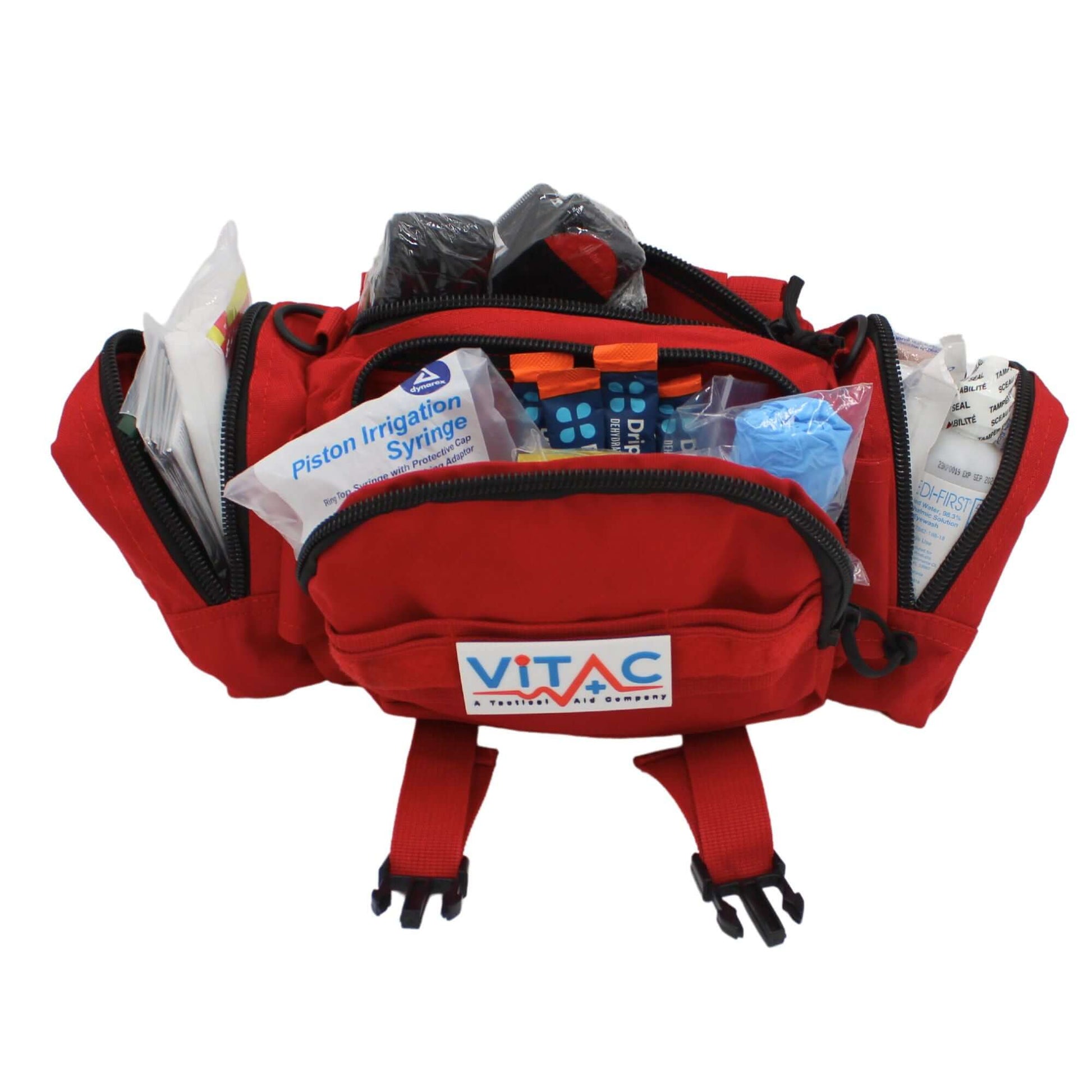 ViTAC Advanced Adventurer First Aid Kit for Camping, Hiking & the Outdoors being utilized in a first aid scenario, demonstrating its importance for safety in nature.