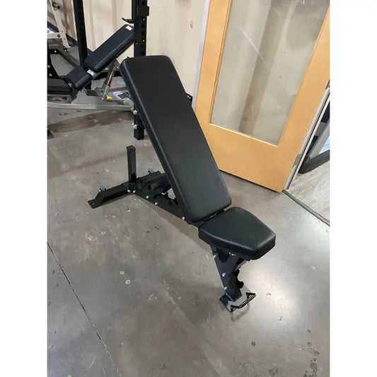 Adjustable black weight bench from SFE Commercial Adjustable Multiple Position FID Bench