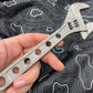 Titanium adjustable wrench with circular holes on handle, 8 Inch - Titanium Adjustable Wrench