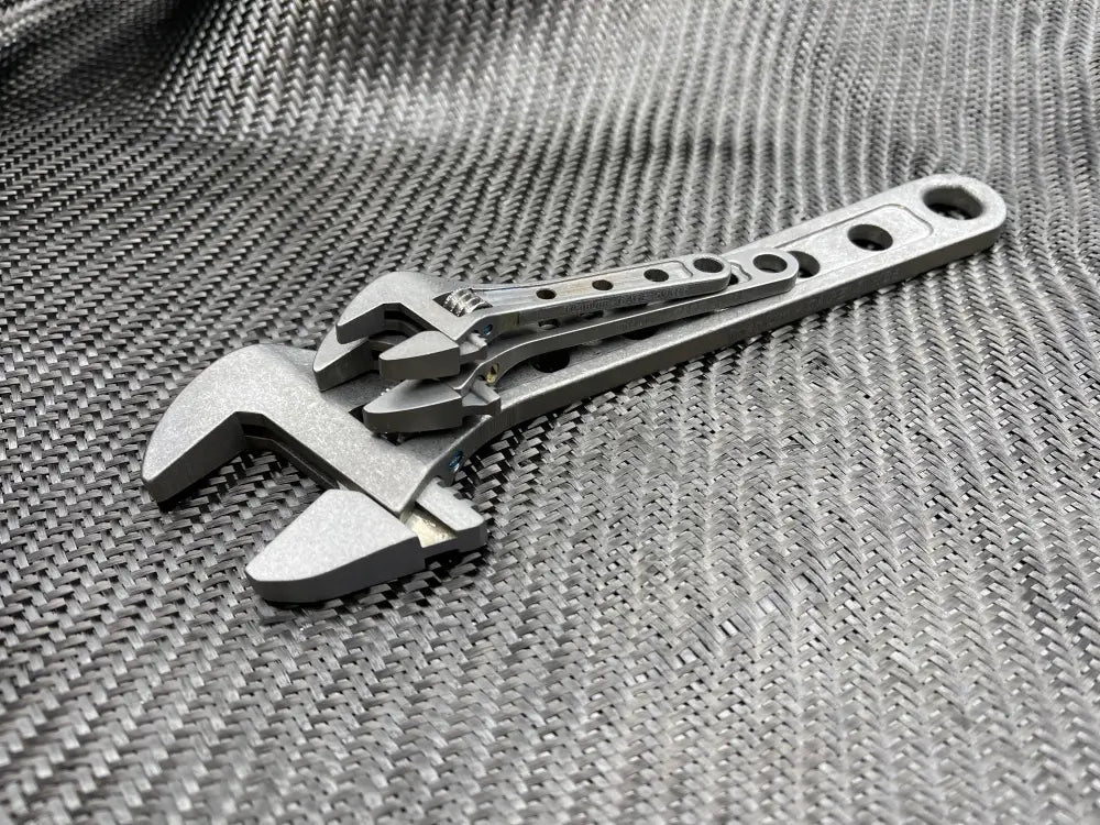 Adjustable wrench with skeletonized handle design for 8 Inch Titanium Adjustable Wrench