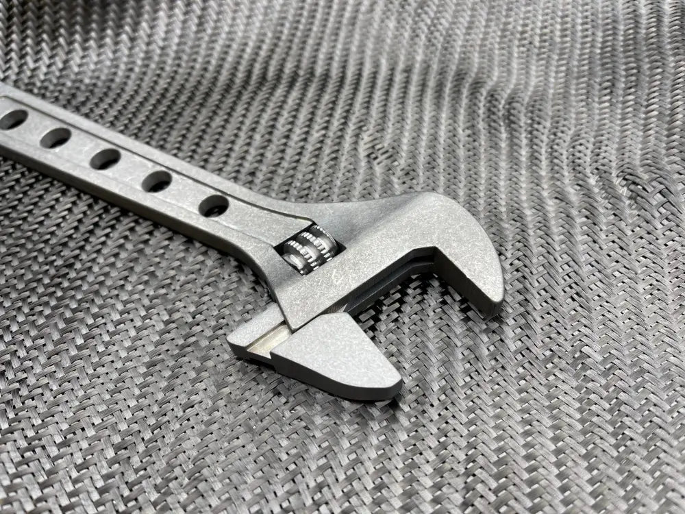 Adjustable wrench with textured metal finish for the 8 Inch Titanium Adjustable Wrench