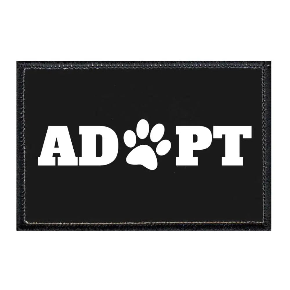 Adopt Paw - Black - Patch - Patch