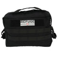 Black medical training bag with REFUGE logo patch from Adventure Kit 3.0 in Coyote Tan