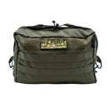 Olive green tactical pouch with REFUGE patch for Adventure Kit 3.0 and MOLLE webbing