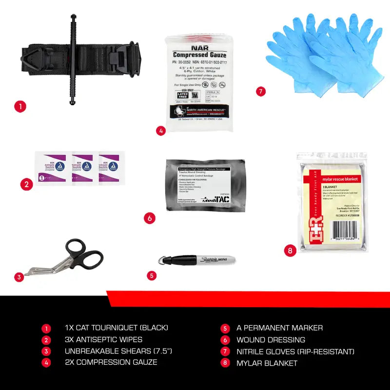 Basic Bleeding Control Kit contents for bleeding control and first responder emergencies