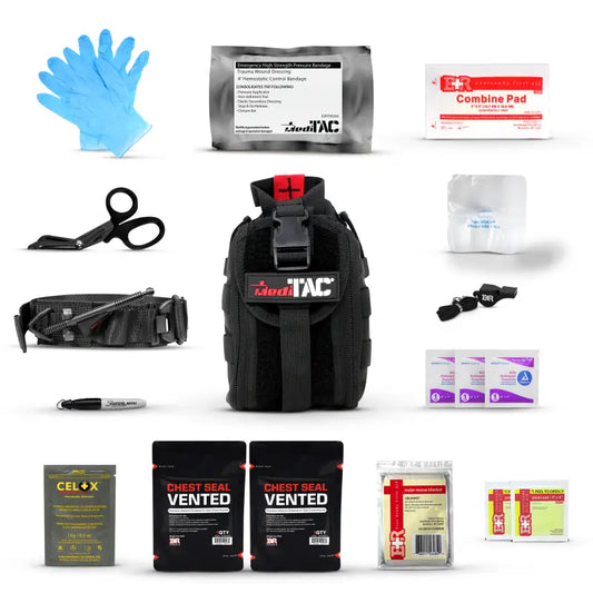 First aid kit contents for first responders firefighter police Tactical IFAK Kit