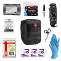 First aid kit contents for bleeding control, ideal for first responders and firefighters