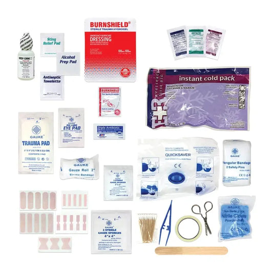 First aid kit contents for first responders, firefighters, and police emergencies