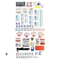 First aid kit with medical supplies for Sling Supply Refill and Waist Bag