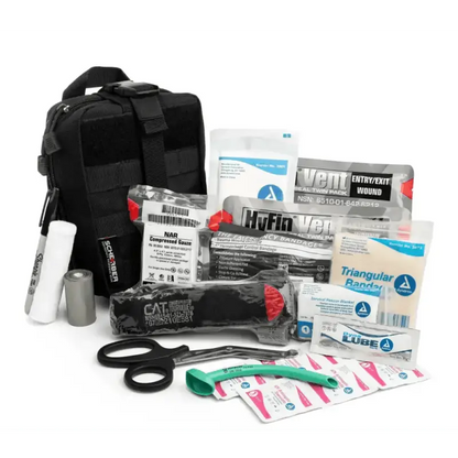 Scherber Premium IFAK Kit Trauma Pack with medical supplies and carrying bag